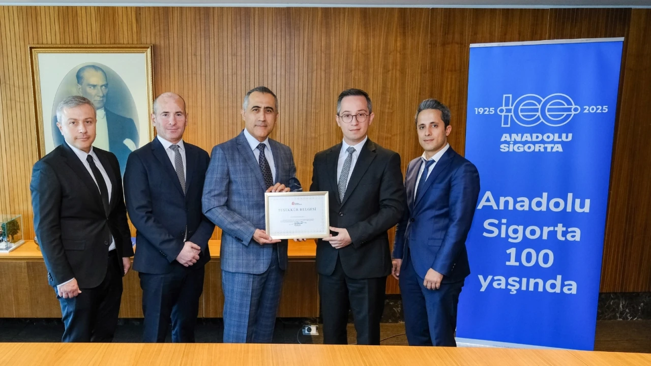 Anadolu Sigorta’ya İstanbul Defterdarlığı’ndan teşekkür belgesi